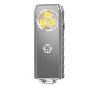 RovyVon E300S Angel Eyes 2400 Lumens Rechargeable Mini Flashlight Super Bright Torch, 130m Lighting Distance, 6 Modes EDC Handheld Torch Pocket Size for Inspection, Headlamp Use, Camping, Cycling
