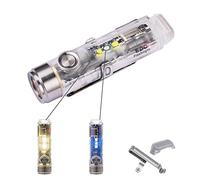 RovyVon G4 Aurora A8 USB-C LED Keychain Flashlight, Momentary On, Lock Mode, Max 650 High Lumen Super Bright with EDC Mini Size, USB-C Rechargeable,8 Modes,Gift for Checking,Reading(365nm/White)