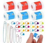 Row Counters for Knitting Set 32pcs,Knitting Row Counter,Sti_ch Counter for Knitting Counter,Plastic Counter,Sti_ch Marker Row Counter,for Knitting Sewing DIY Arts,with 20 Marker Buttons and 6 Pins