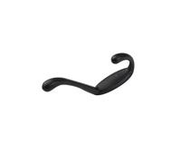 Row Hook Modern Simple Single Clothing Clothes and Hats Gold Wall Hanging Entrance Metal Zinc Alloy Shoe Cab(Black)