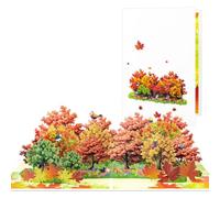 Row of Maple Trees Pop Up Cards, Paper Flower Bouquet Greeting Cards with Blank Note Card & Envelope, gift for celebrating Love, Holiday, Birthday, Anniversary, Special Moments, New Home