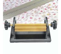 Row Smocking Pleater Tool Set, Large Fabric Pleating Machine with Wooden Back Box and Special Needles, Professional Hand Cranked Pleater for Gathering, Ruffles, DIY Sewing & Crafts