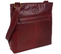 Rowallan Leather Unisex Cross Body Bag Supatra Range - Red