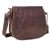 Rowallan Medium Brown Leather Crossbody Saddle Flap Handbag Bag - 7286