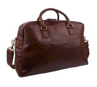 Rowallan Mens Leather Weekender Holdall Travel Overnight Bag - Cognac
