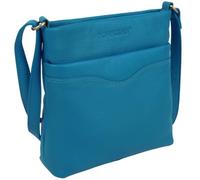 Rowallan of Scotland Ladies Bright Leather Mini Cross Body Bag - Blue