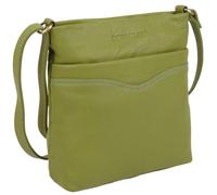 Rowallan of Scotland Ladies Bright Leather Mini Cross Body Bag - Lime