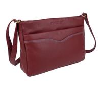 Rowallan of Scotland Ladies Leather Compact Cross Body Bag - Red