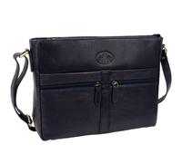 Rowallan of Scotland Ladies Leather Cross Body Shoulder Bag - Navy