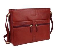 Rowallan of Scotland Ladies Leather Cross Body Shoulder Bag - Red