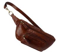 Rowallan of Scotland Leather Sling Crossbody Bag - Cognac