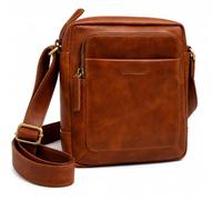 Rowallan of Scotland Medium Tan Leather Unisex Crossbody Bag