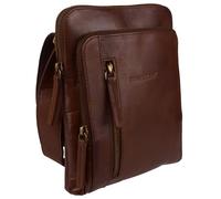 Rowallan of Scotland Men's Leather Slim Cross Body Bag (Brandy)