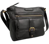 Rowallan Of Scotland Women's Medium Black Leather Crossbody Shoulder Bag 2843
