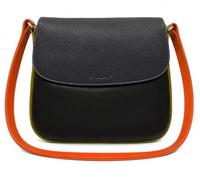 Rowallan Women's Medium Soft Leather Flap Structured Rainbow Crossbody Bag