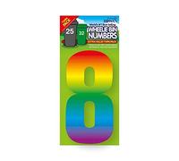 Rowan 8 Rainbow Bin Number (Pack of 2) (One Size) (Multicoloured)