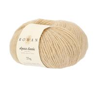 Rowan Hand Knitting Yarn, 57% Alpaca, 43% Cotton, Champagner, 6,4cm x 6,4cm x 11cm