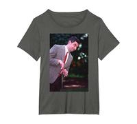 Rowan Atkinson Mr Bean Blackadder Actor & Comedian T-Shirt, Women's Plus, Asphalt Grey, 4X