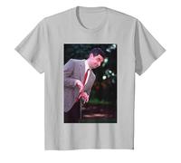 Rowan Atkinson Mr Bean Blackadder Actor & Comedian T-Shirt, Youth, Silver Grey, 4T