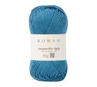 Rowan Hand Knitting Yarn, 100% Cotton, high Tide, One Size