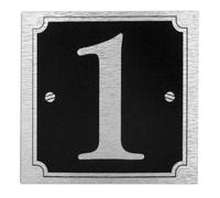 Rowan House or Gate Number '1' - Self Adhesive Silver on Black