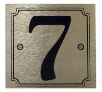 Rowan House or Gate Number '7' - Self Adhesive Black on Gold