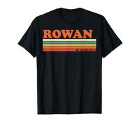 Rowan Retro Personalized First Name Vintage Stripes Value Graphic T-Shirt