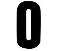 Rowan Self Adhesive 17cm Black Bin Number Signage