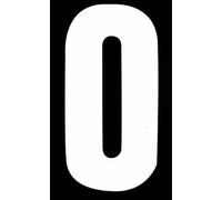 Rowan Self Adhesive Wheelie Bin Number 17cm - 0 - White
