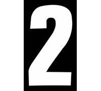 Rowan Self Adhesive Wheelie Bin Numbers 17cm - 2 - White