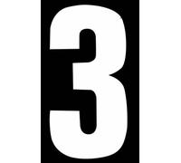 Rowan Self Adhesive Wheelie Bin Numbers 17cm - 3 - White