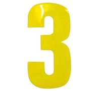 Rowan Self Adhesive Wheelie Bin Numbers 17cm - 3 - Yellow
