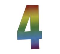 Rowan Self Adhesive Wheelie Bin Numbers 17cm - 4 - Rainbow Design