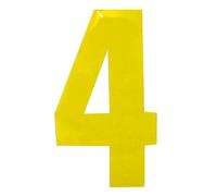 Rowan Self Adhesive Wheelie Bin Numbers 17cm - 4 - Yellow