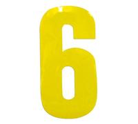 Rowan Self Adhesive Wheelie Bin Numbers 17cm - 6 - Yellow