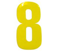 Rowan Self Adhesive Wheelie Bin Numbers 17cm - 8 - Yellow