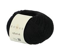 Rowan Sopftyak DK Black 76% Cotton, 15% Yak, 9% Nylon Yarn - 50g