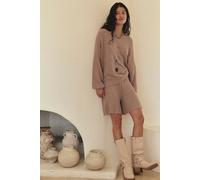 Rowan Sweater Short Set by free-est at Free People in Mushroom Woods, Size: XS - female