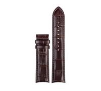 ROWCES 20mm 21mm 22mm Curved End Cowhide Leather Watchband for Men's Watch Replacement Wristband, 20mm