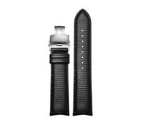 ROWCES 20mm 21mm 22mm Curved End Cowhide Leather Watchband for Men's Watch Replacement Wristband, 20mm