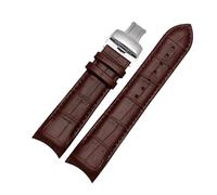 ROWCES 22mm 23mm 24mm Leather Watchband Curved End Watch Replacement Wristbands for Men's Watch Accessories, 24mm