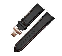 ROWCES 22mm 23mm 24mm Leather Watchband Curved End Watch Replacement Wristbands for Men's Watch Accessories, 24mm