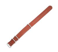 ROWCES Leather Nato Watchband 18mm - 24mm Adjustment Replacement Watch Strap Men's Watch Accessories, Light Brown, 20mm