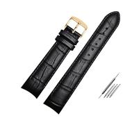 ROWCES Leather Watch Bracelet Curved End Watch Strap 20mm 21mm 22mm Watch Replacement Wristband, 20mm