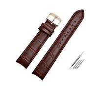 ROWCES Leather Watch Bracelet Curved End Watch Strap 20mm 21mm 22mm Watch Replacement Wristband, 20mm