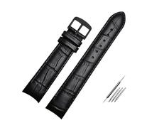 ROWCES Leather Watch Bracelet Curved End Watch Strap 20mm 21mm 22mm Watch Replacement Wristband, 21mm