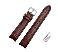 ROWCES Leather Watch Bracelet Curved End Watch Strap 20mm 21mm 22mm Watch Replacement Wristband, 22mm