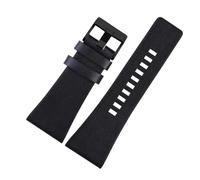 ROWCES Leather Watch Strap - 34mm Watch Band, Men's Watch Replacement Wristband, Black, 34mm Width