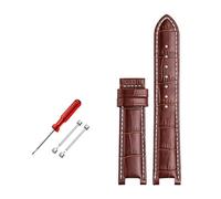 ROWCES Leather Watch Wristband 22 * 13mm / 20 * 11mm Notched Watch Strap Men's Watch Accessories, 20mm - 11mm