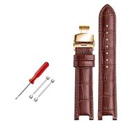 ROWCES Leather Watch Wristband 22 * 13mm / 20 * 11mm Notched Watch Strap Men's Watch Accessories, 22mm - 13mm